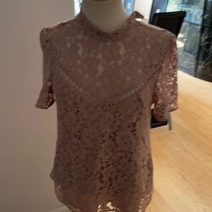 Womens pink lace top